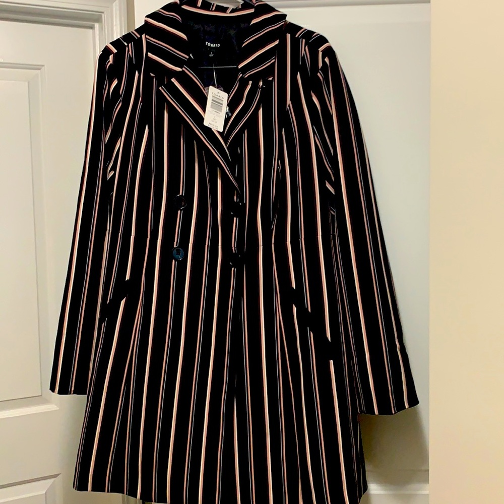 Torrid 4 Stripe A Line Blazer - Picture 1 of 3